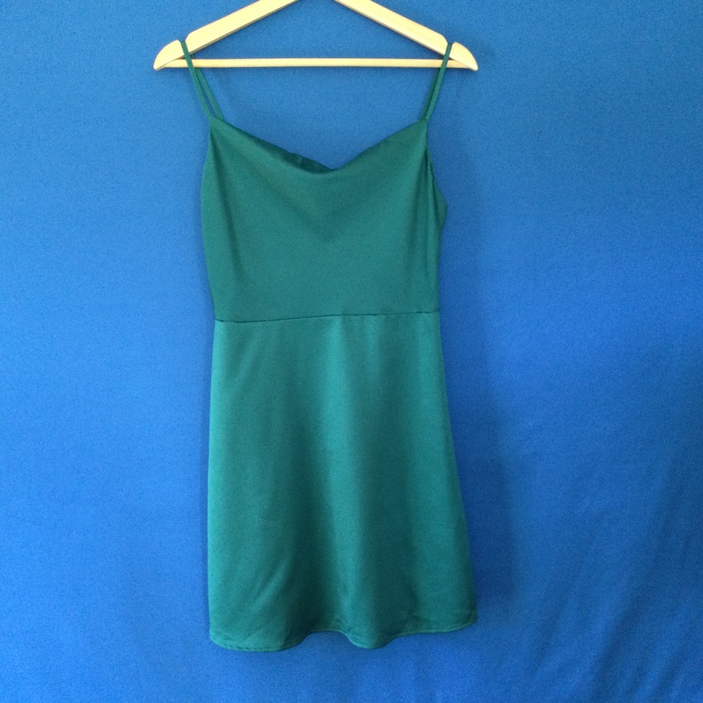 Renamed Slip Dress Small Emerald Green Adjustable Straps